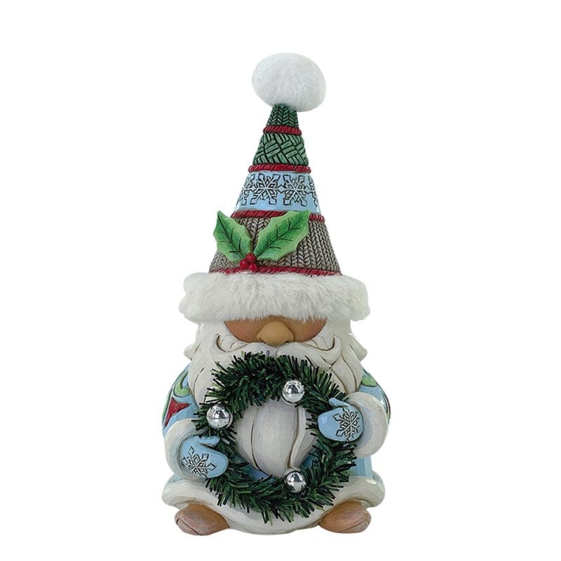 Heartwood Creek By Jim Shore Wreathed In Holiday Joy (Gnome With Wreath & Fur Trimmed Hat) Figurine 6017287