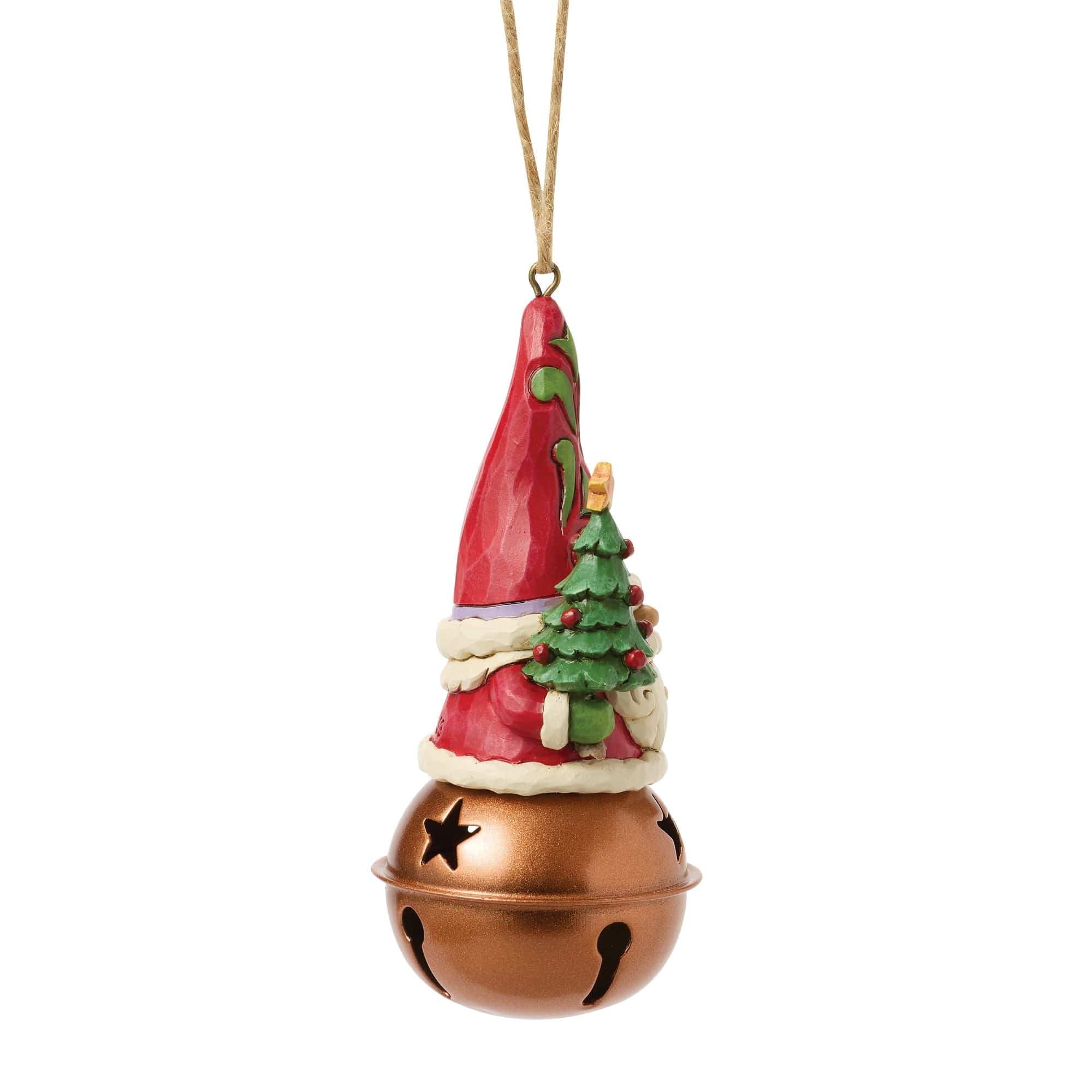 Heartwood Creek Christmas Gnome On Bell Hanging Ornament By Jim Shore - Image 2