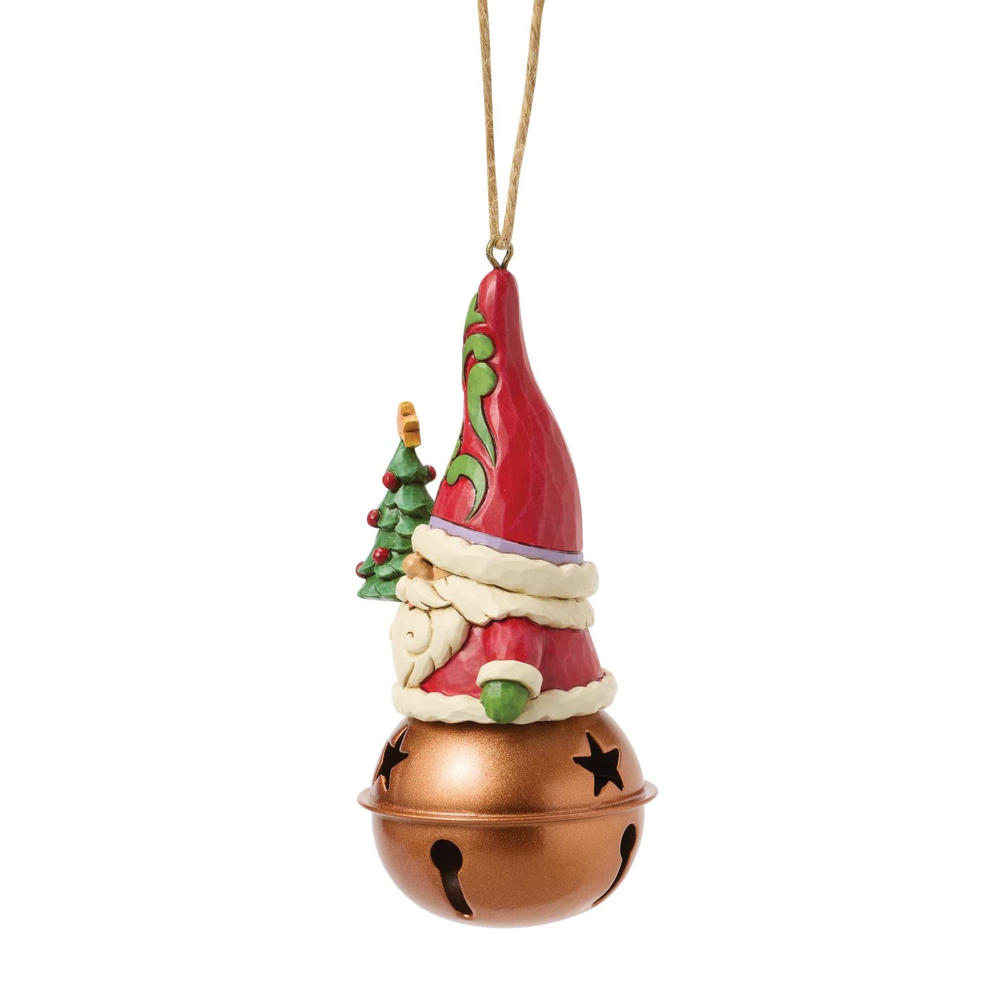 Heartwood Creek Christmas Gnome On Bell Hanging Ornament By Jim Shore - Image 3