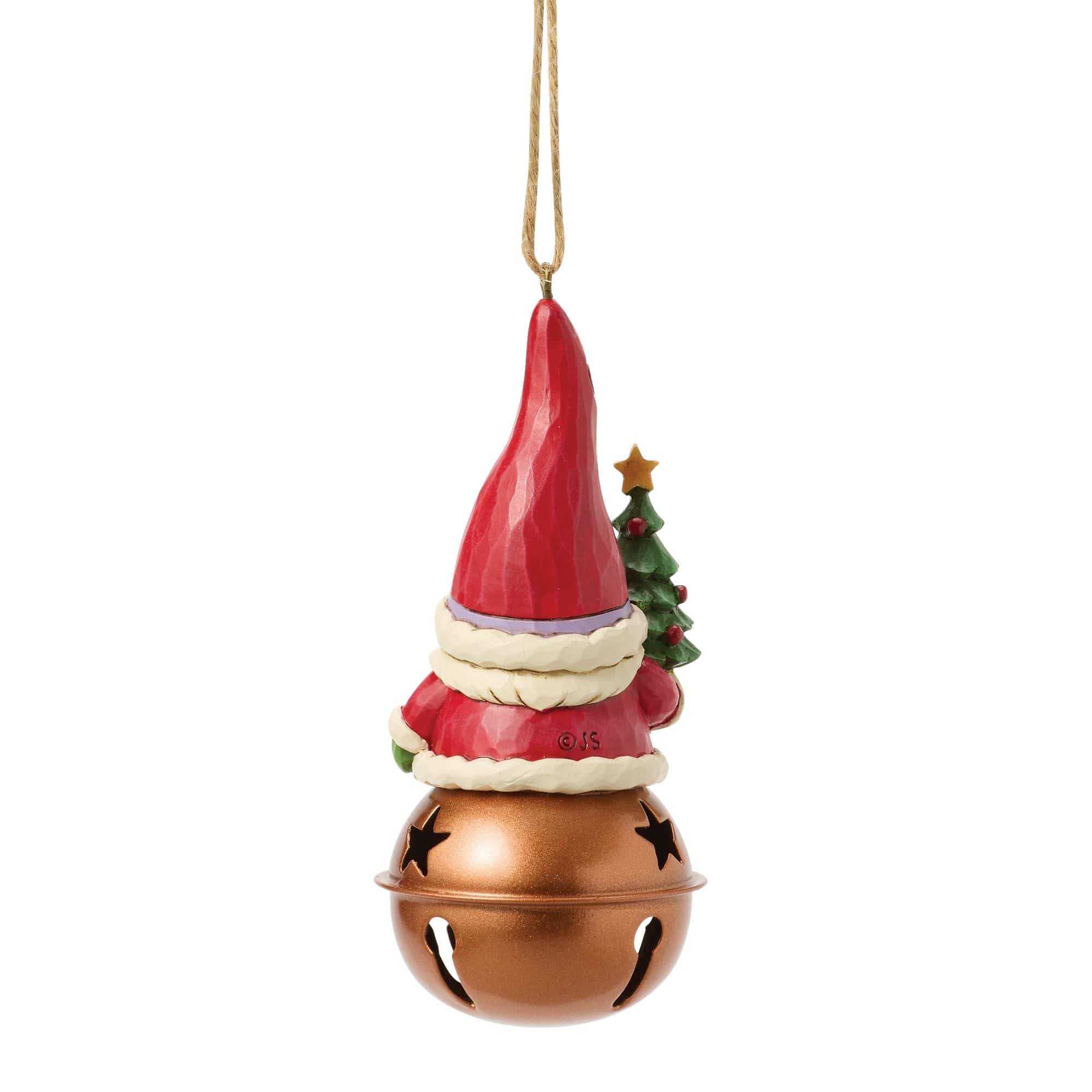 Heartwood Creek Christmas Gnome On Bell Hanging Ornament By Jim Shore - Image 4