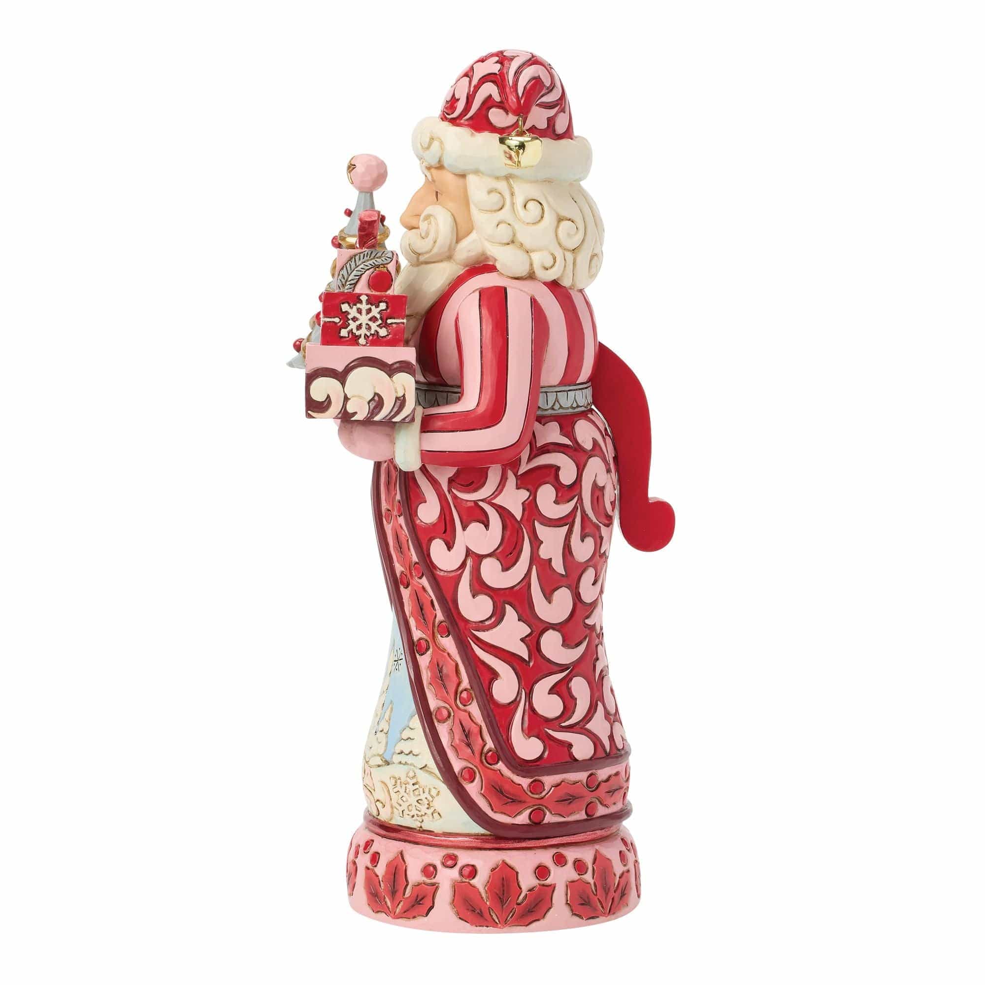 Heartwood Creek Nutcracker Santa Tree Red and Pink Figurine By Jim Shore - Image 3