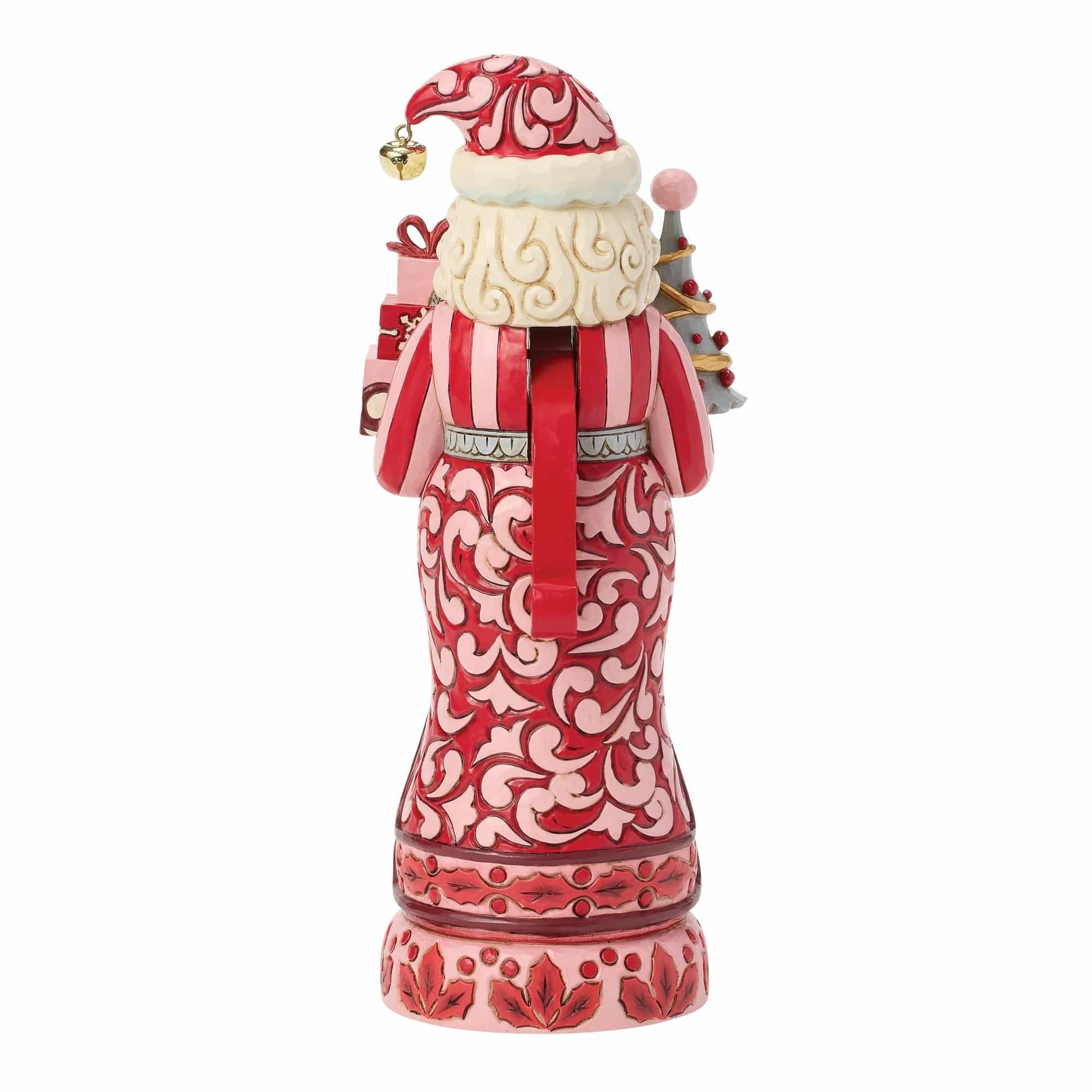 Heartwood Creek Nutcracker Santa Tree Red and Pink Figurine By Jim Shore - Image 4