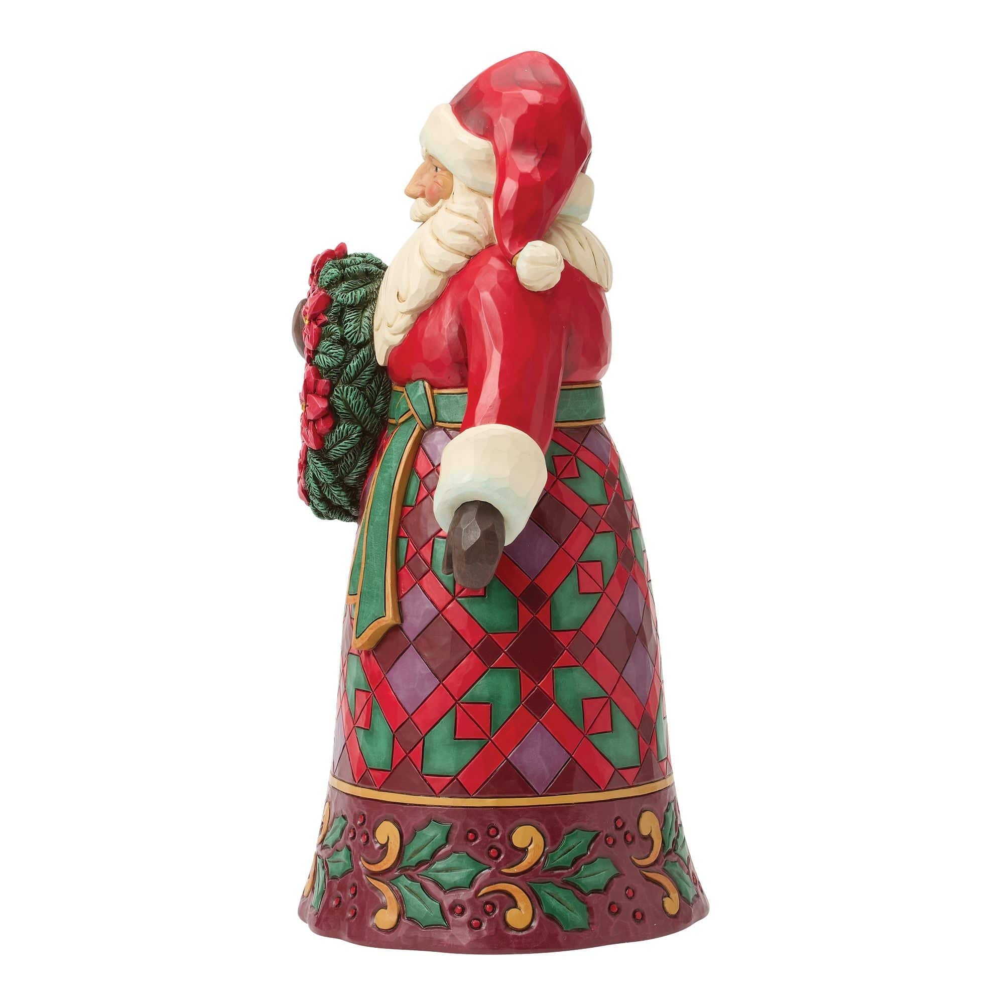 Heartwood Creek Santa With Poinsettia Figurine By Jim Shore - Image 4
