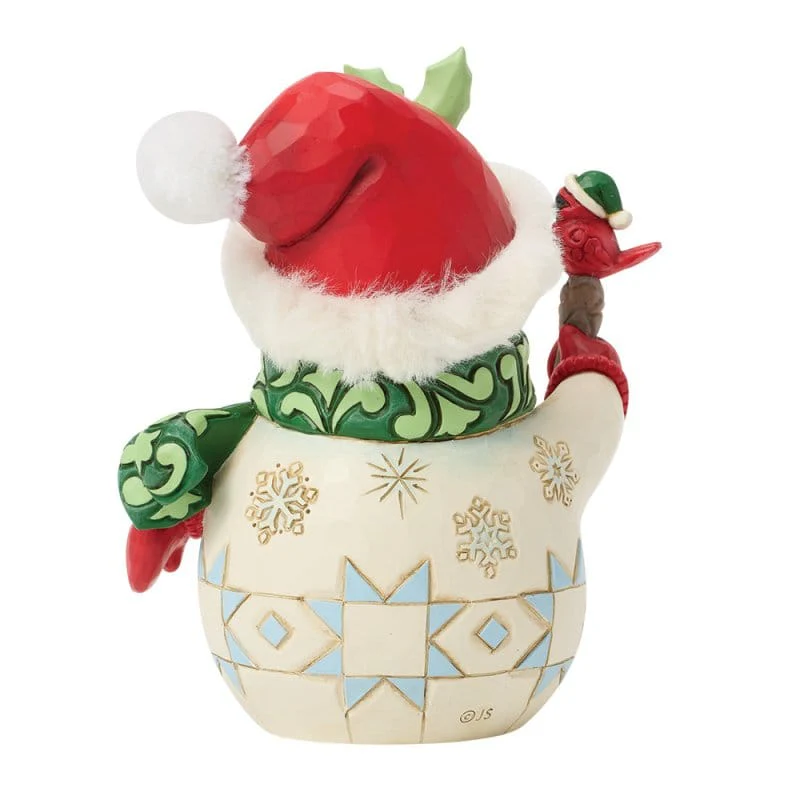 Heartwood Creek Snowman with Bird On Stick Pint-Sized Figurine By Jim Shore - Image 2
