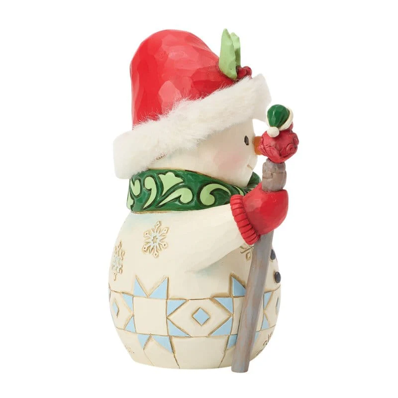 Heartwood Creek Snowman with Bird On Stick Pint-Sized Figurine By Jim Shore - Image 3