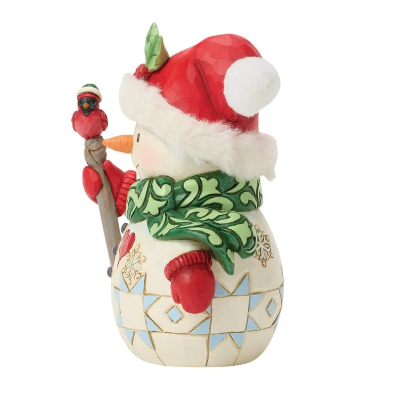 Heartwood Creek Snowman with Bird On Stick Pint-Sized Figurine By Jim Shore - Image 4