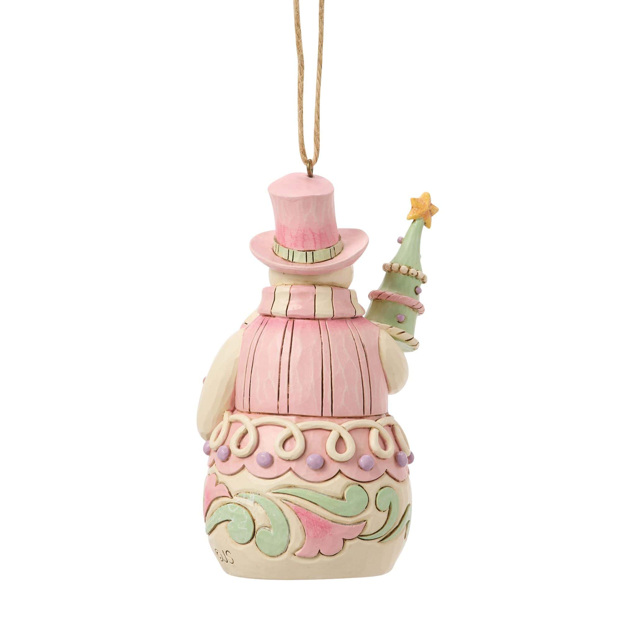Heartwood Creek Sweets Snowman with Tree Hanging Ornament By Jim Shore - Image 2