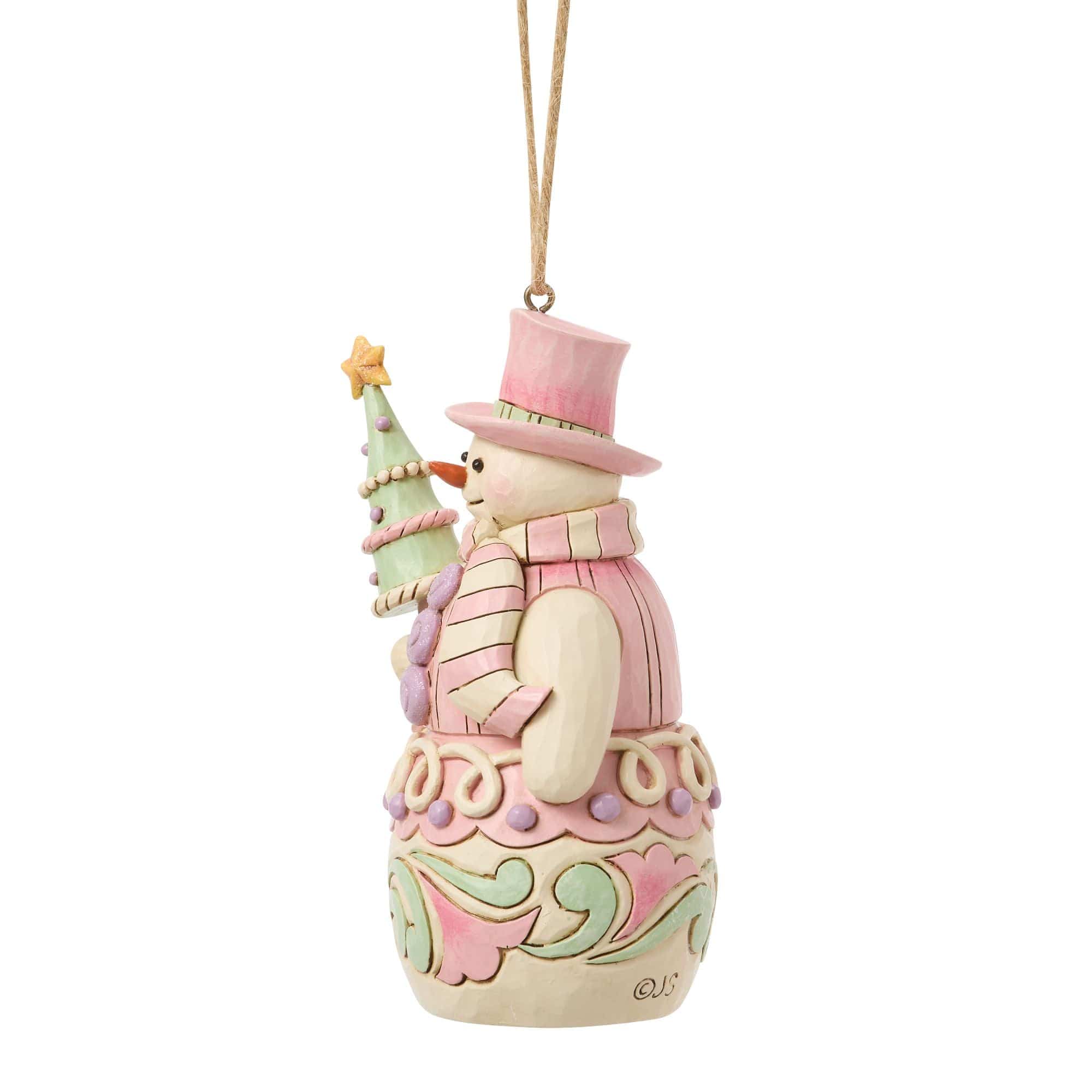 Heartwood Creek Sweets Snowman with Tree Hanging Ornament By Jim Shore - Image 3