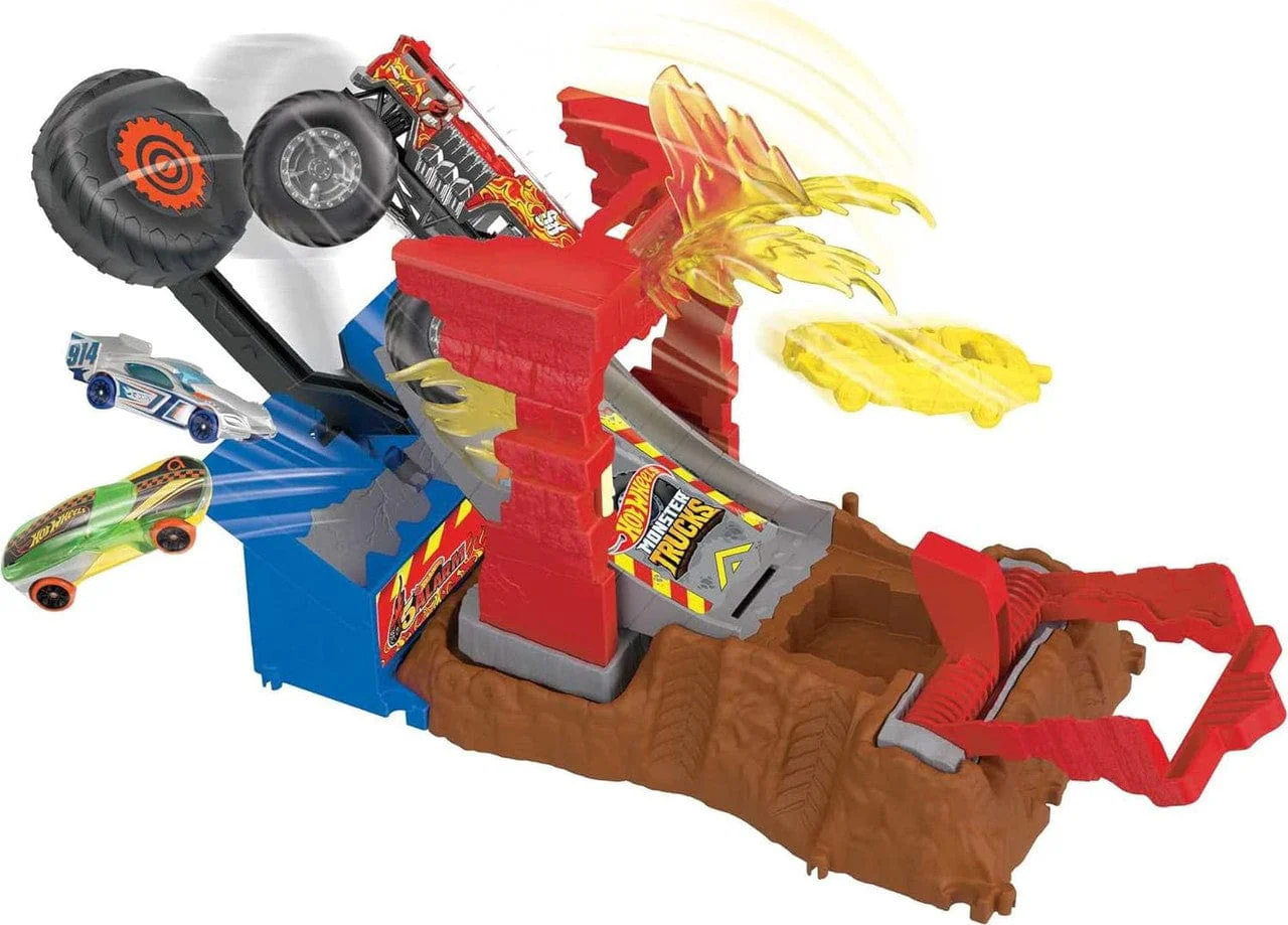 Hot Wheels Monster Trucks Arena Smashers 5 Alarm Fire Crash Challenge - Image 2