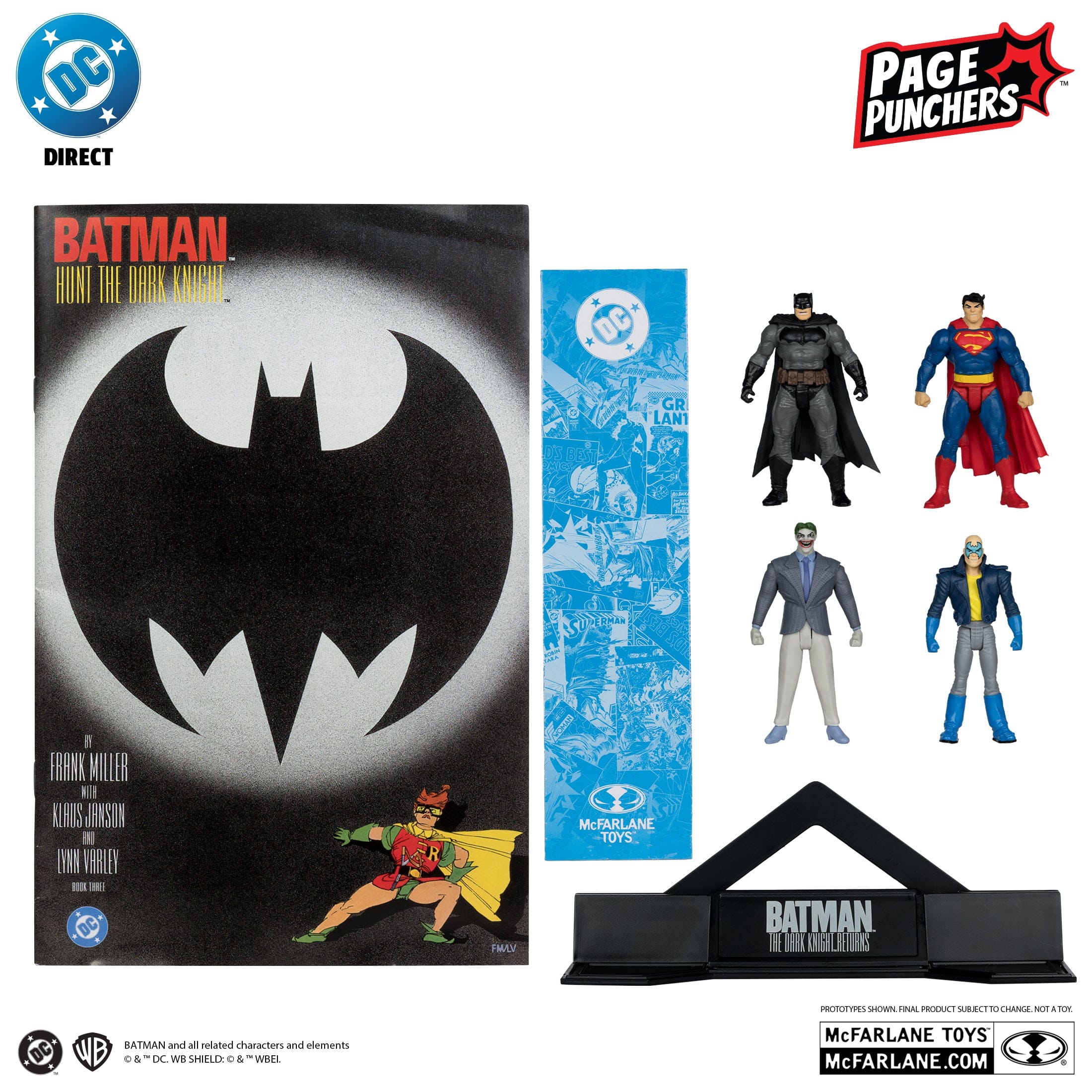 McFarlane Toys DC Direct Batman, Son of Batman, Superman & The Joker The Dark Knight Returns 4 Pack Page Punchers Figures - Image 3