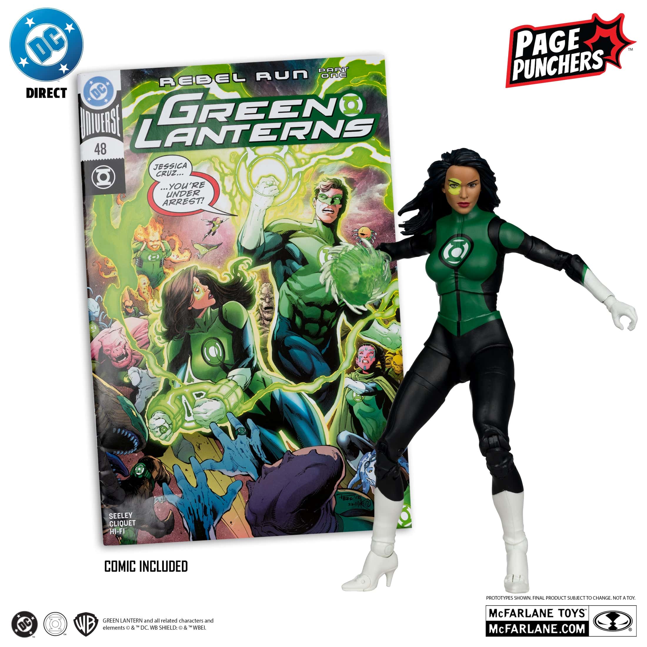 McFarlane Toys DC Direct Green Lantern Jessica Cruz Green Lanterns #48 Page Puncher Platinum Edition Action Figure - Image 2