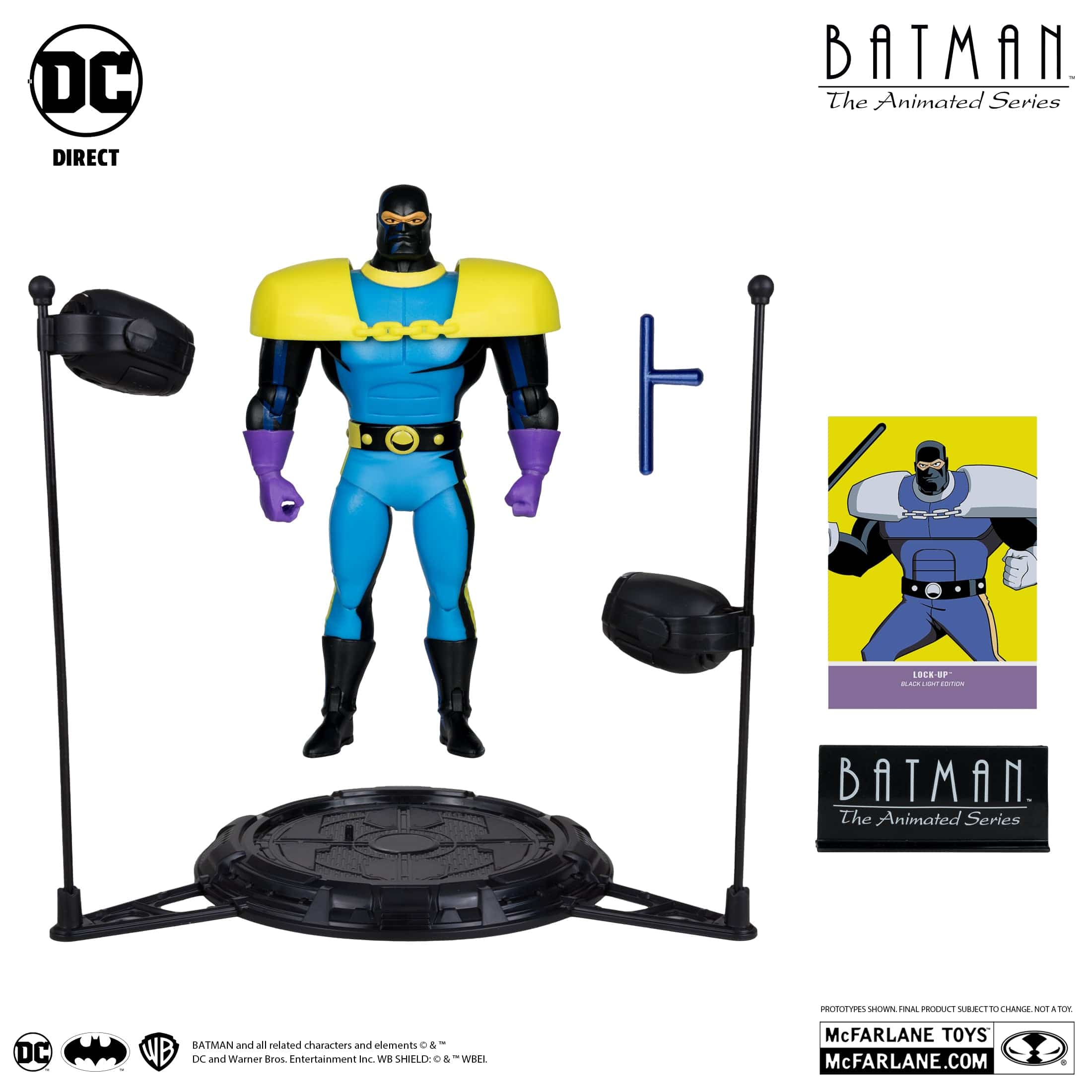 McFarlane Toys DC Direct Lock-Up Black light Edition Batman Figure The Animated Series - Image 3