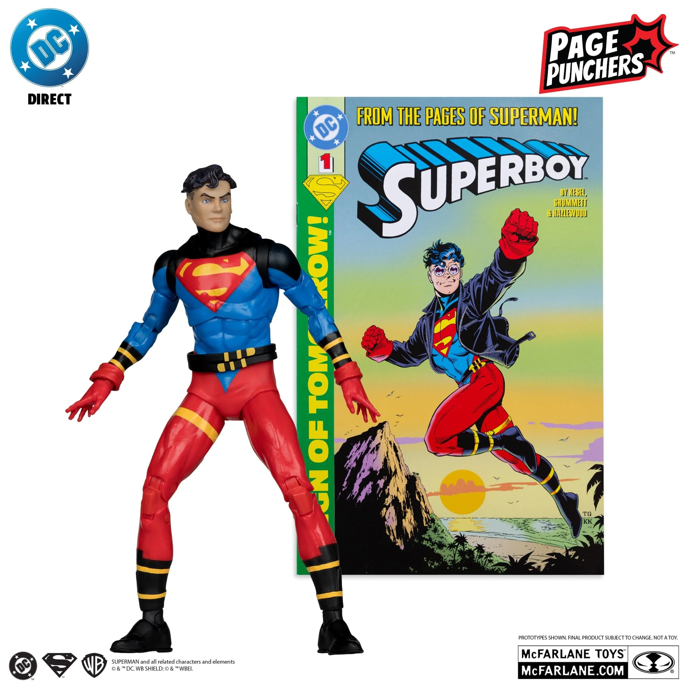 McFarlane Toys DC Direct Superboy Figure Return Of Superman Page Punchers