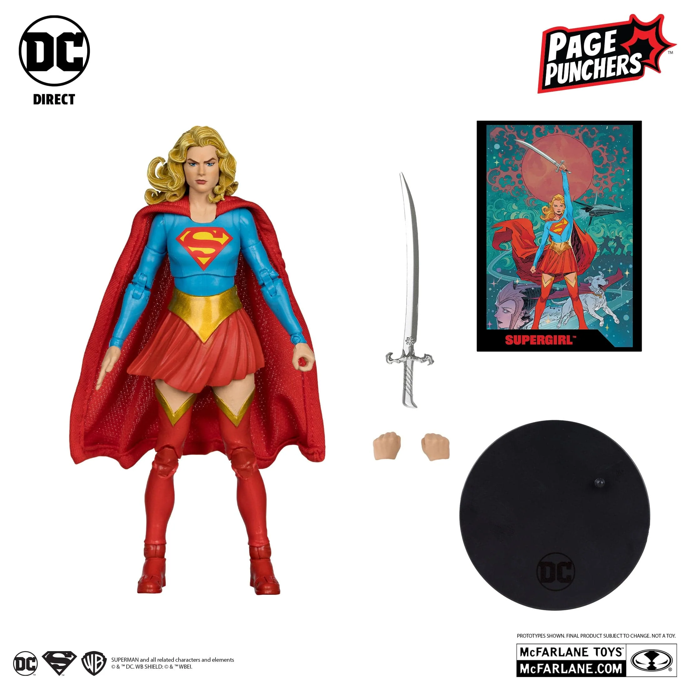 McFarlane Toys DC Direct Supergirl Figure Woman Of Tomorrow With Comic Page Puncher - Image 3