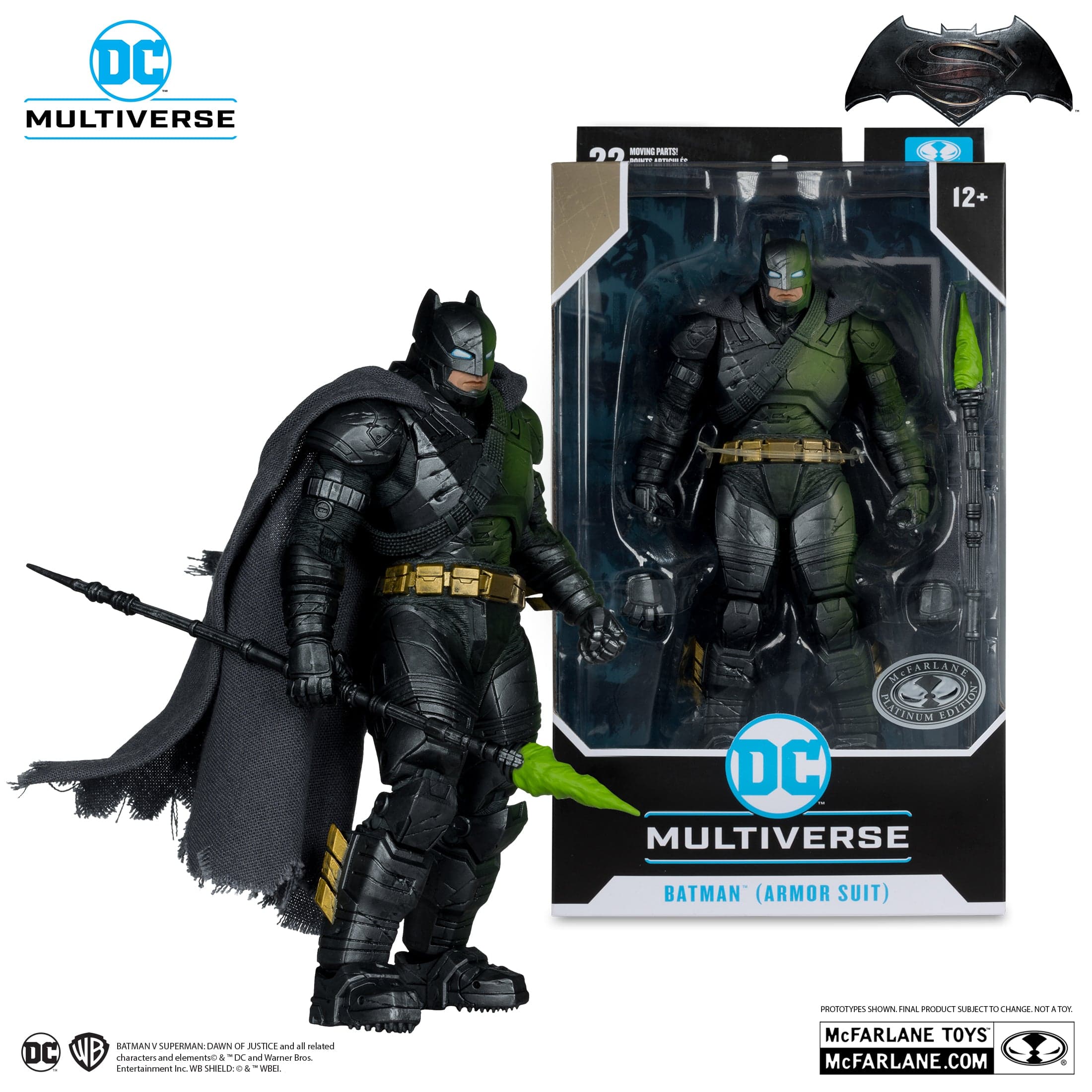 McFarlane Toys DC Multiverse Batman Armor Suit Platinum Version Batman VS Superman Dawn Of Justice