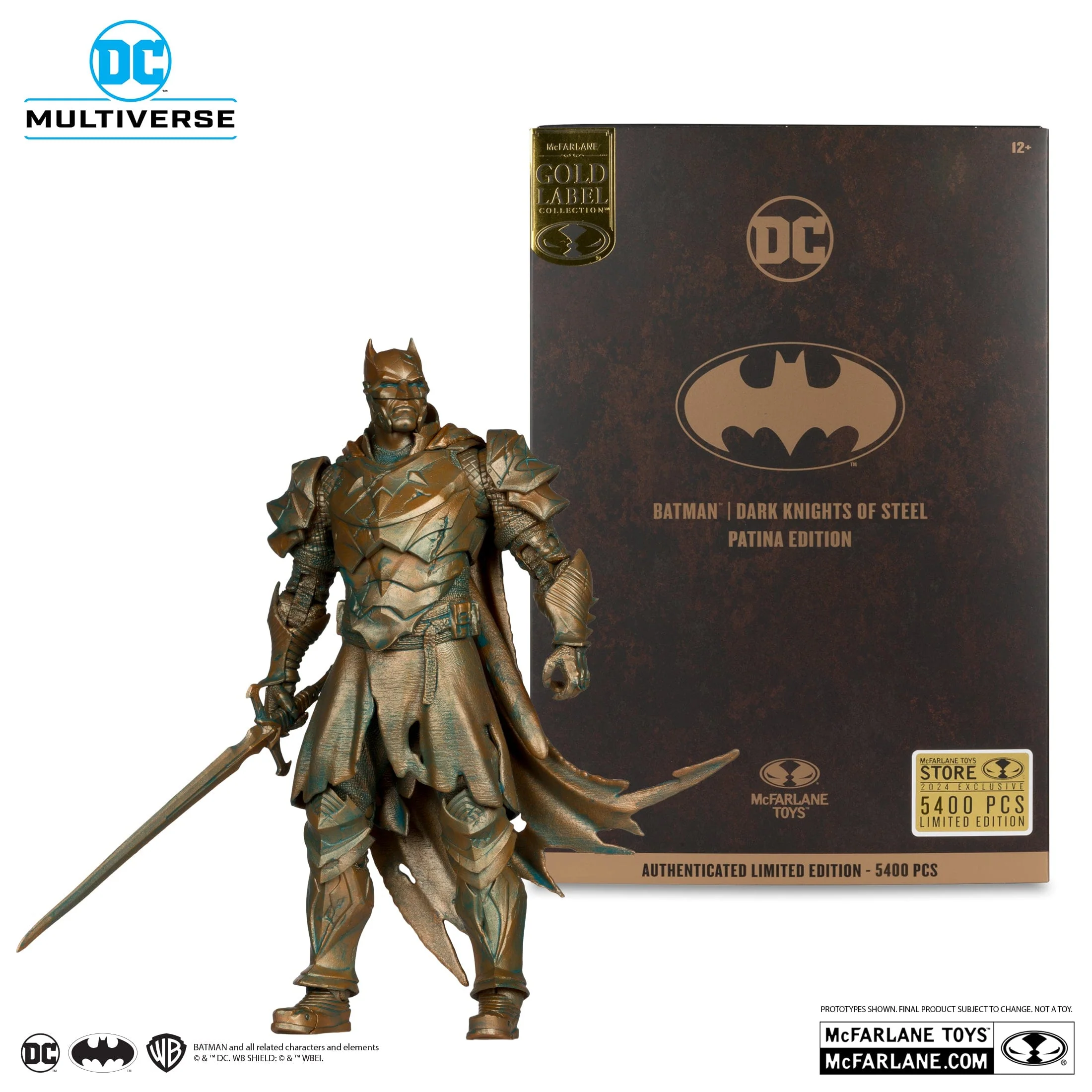McFarlane Toys DC Multiverse Batman Figure Dark Knights of Steel Patina Edition