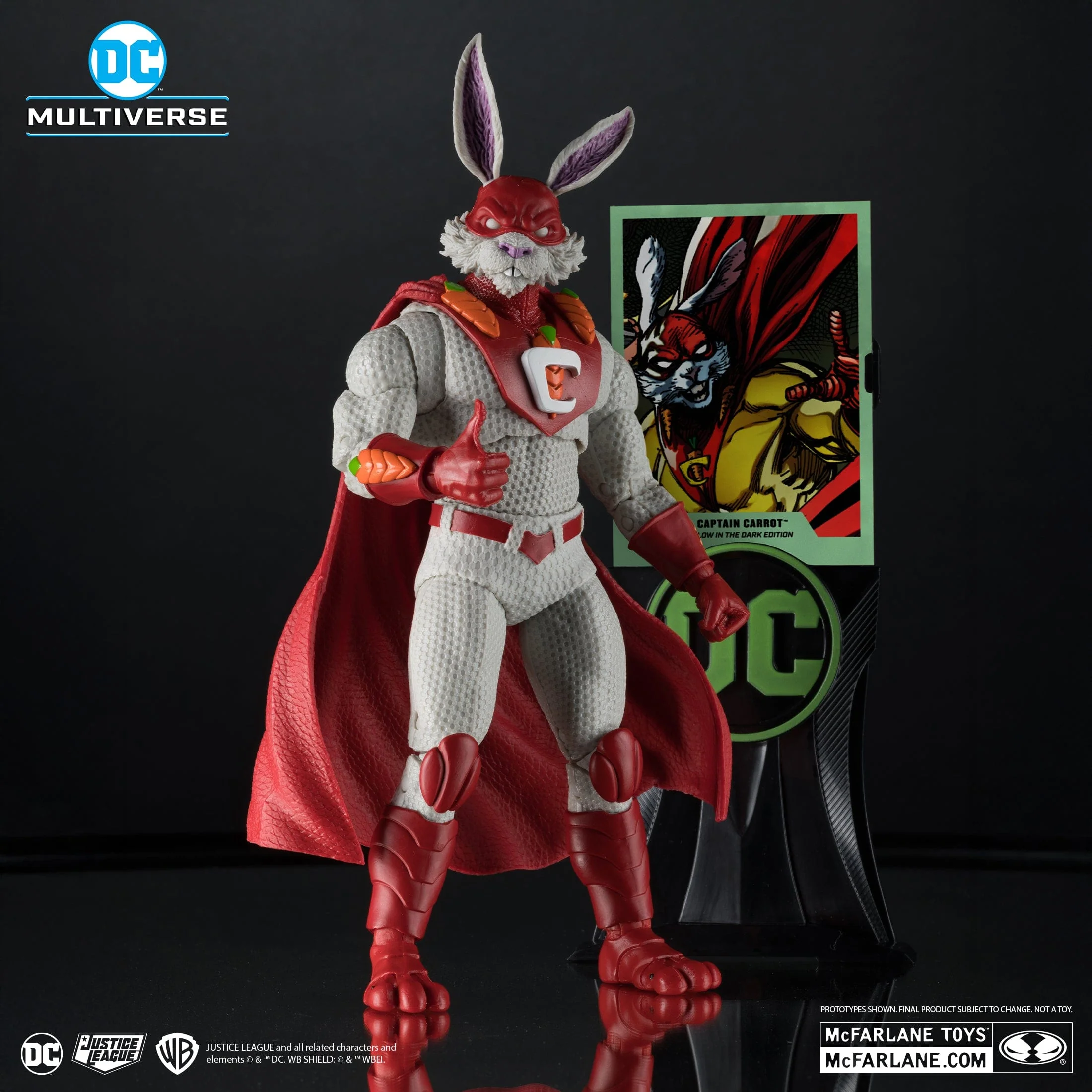 McFarlane Toys DC Multiverse Captain Carrot Figure Justice League Incarnate Glow In The Dark