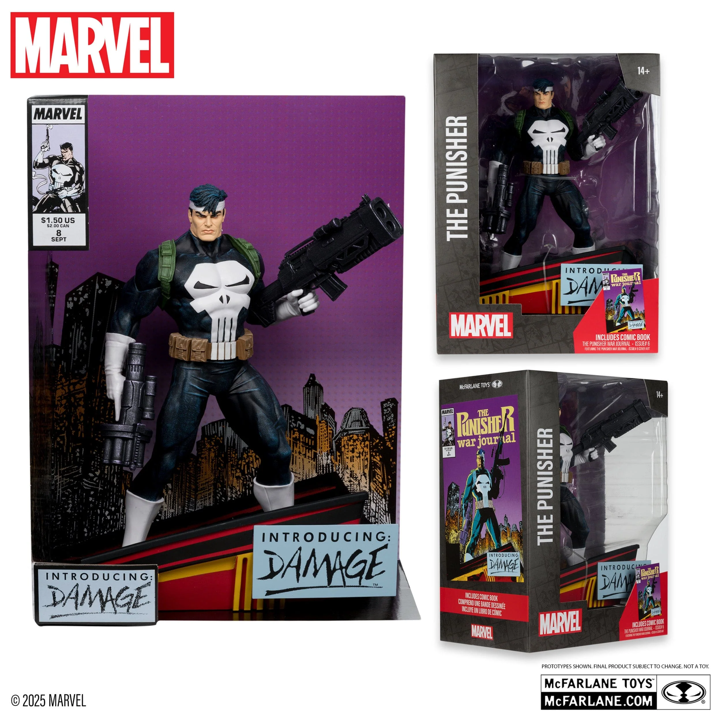 McFarlane Toys Marvel The Punisher 1:6th Scale Figure The Punisher War Journal #8 - Image 3