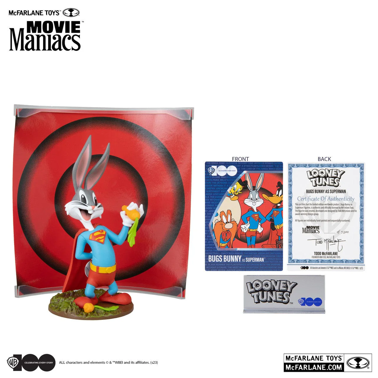 McFarlane Toys Movie Maniacs Bugs Bunny As Superman Figure - Image 2