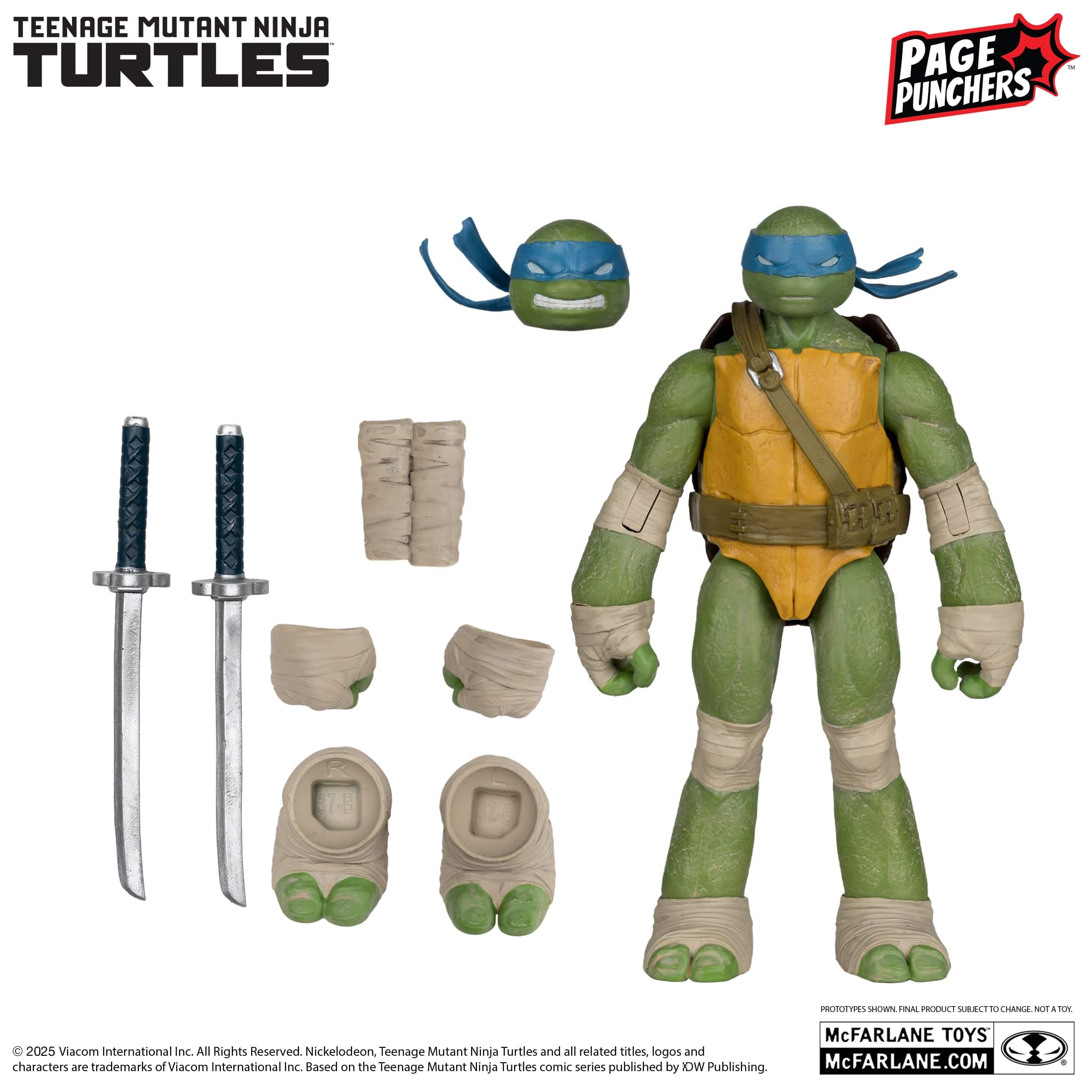 McFarlane Toys Teenage Mutant Ninja Turtles Leonardo Page Puncher Action Figure - Image 3