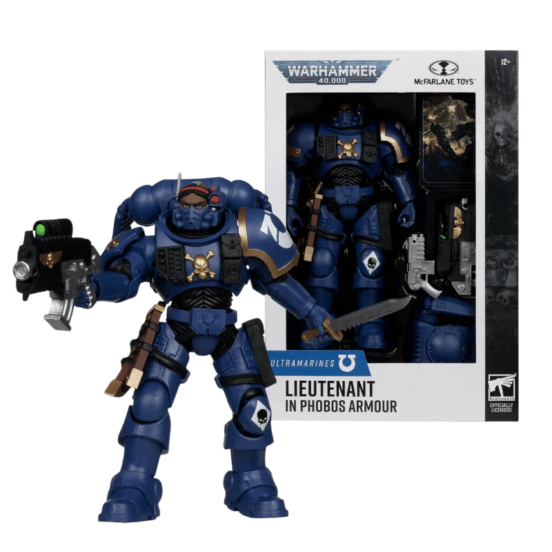McFarlane Toys Warhammer 40,000 Lieutenant In Phobos Armour Ultramarines Figure - Image 3