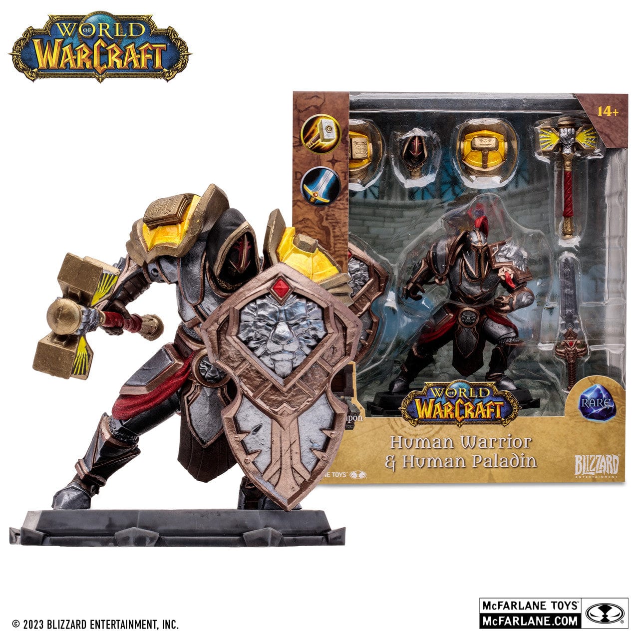 McFarlane Toys World Of Warcraft Human Paladin / Warrior Rare Figure