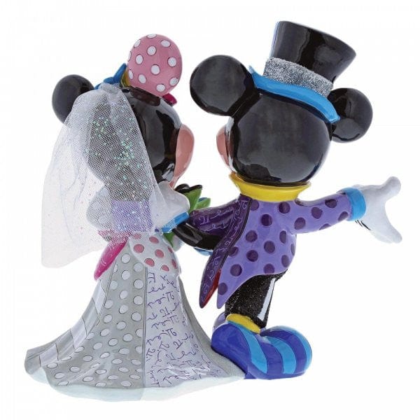 Disney Britto Mickey and Minnie Mouse Wedding Figurine 4058179 - Image 3