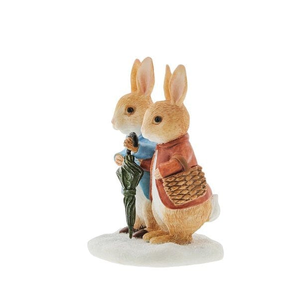 Peter Rabbit & Flopsy in Winter Figurine - Image 2