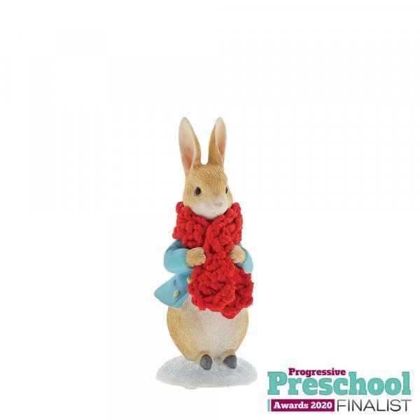 Peter Rabbit in a Festive Scarf Figurine