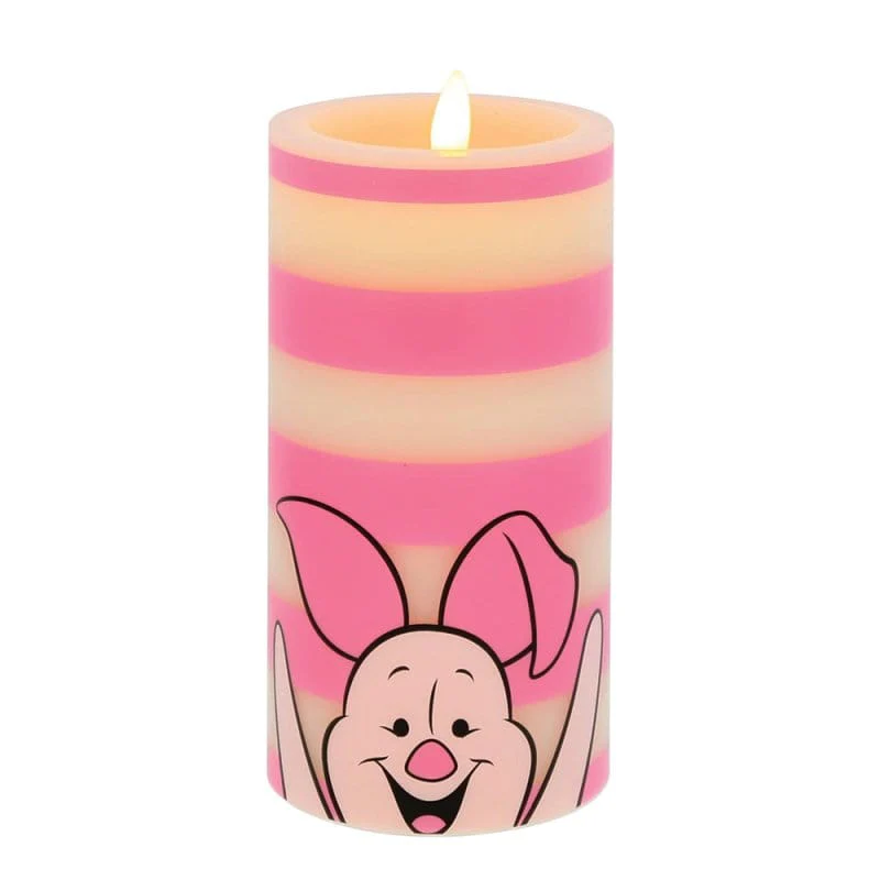 Piglet White and Pink Striped LED Candle by Disney Home Fragrance - Image 2