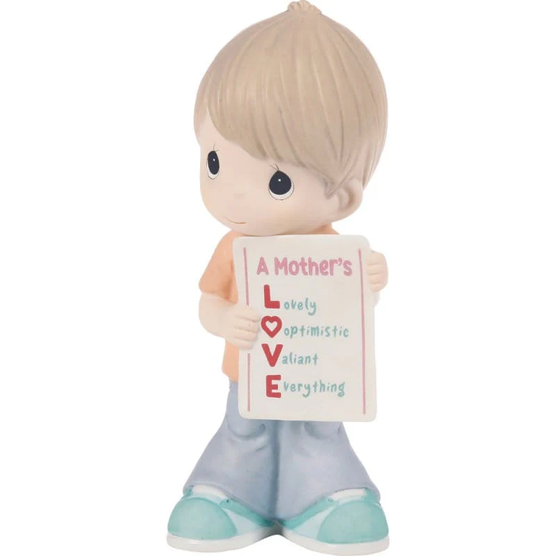 Precious Moments Mother's Day Boy Love Sign Figurine - Image 2