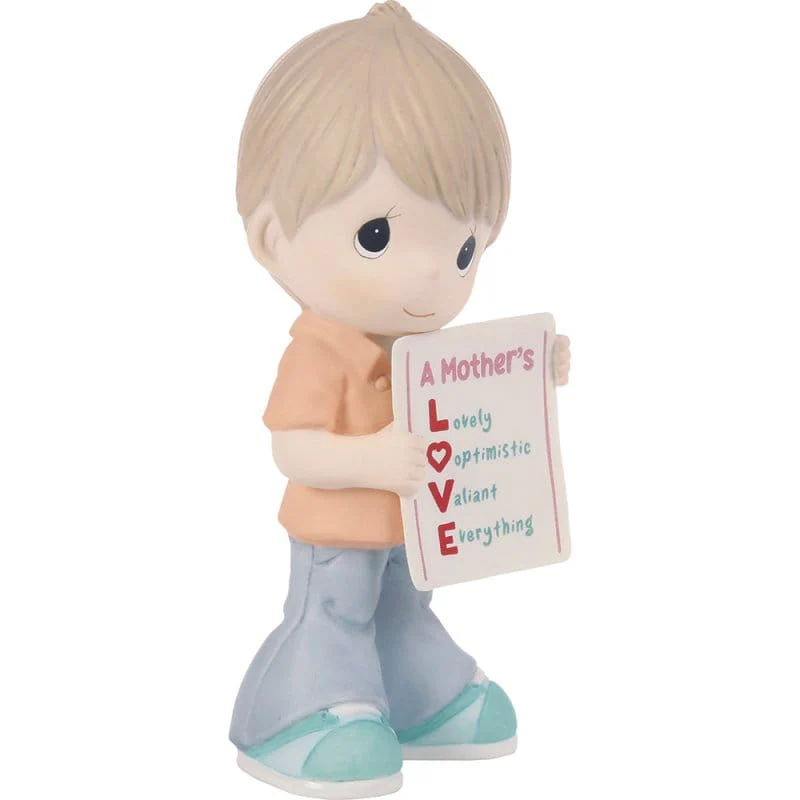 Precious Moments Mother's Day Boy Love Sign Figurine - Image 3