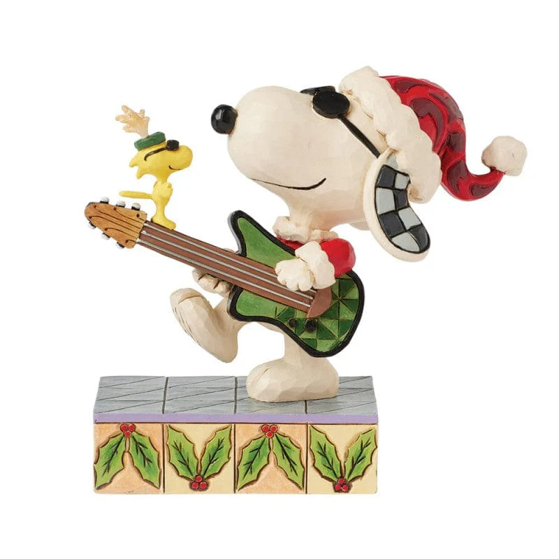 Rock ‘n’ Roll Duo (Snoopy & Woodstock Christmas Rock) Peanuts By Jim Shore Figurine 6017236