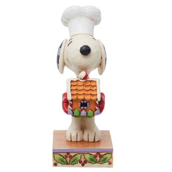 Snoopy Holding Gingerbread House Christmas Figurine By Jim Shore 6013045 - Image 2