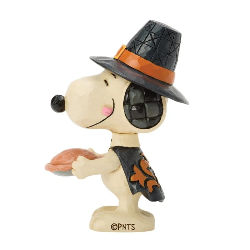Snoopy with Pumpkin Pie Mini Figurine Peanuts by Jim Shore 6018514 - Image 2