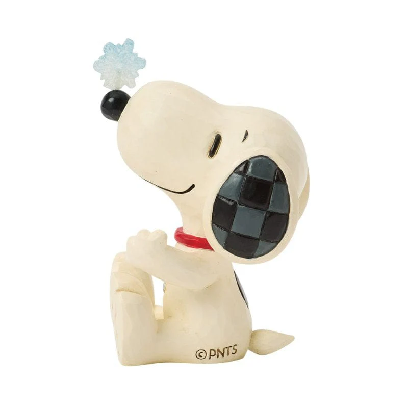 Snoopy with Snowflake on Nose Mini Figurine Peanuts By Jim Shore 6018685 - Image 4
