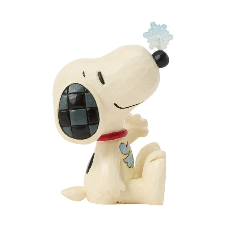 Snoopy with Snowflake on Nose Mini Figurine Peanuts By Jim Shore 6018685 - Image 5
