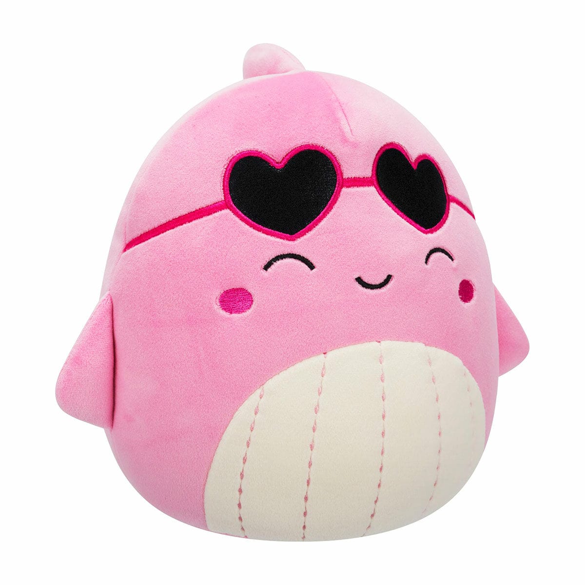Squishmallows 7.5" Valentines Val the Pink Whale with Heart Sunglasses - Image 2