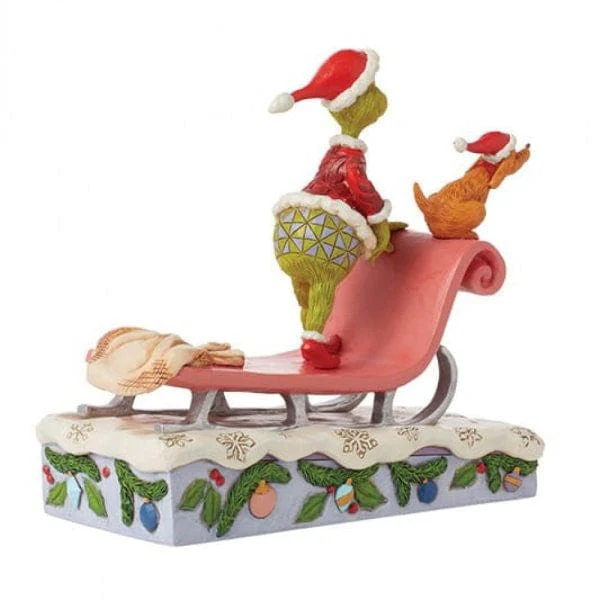 The Grinch and Max On A Sled Figurine By Jim Shore 6015215 - Image 4