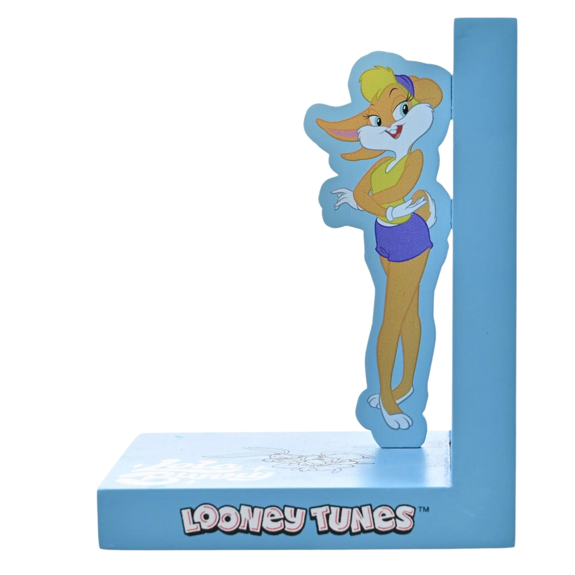 Warner Bros Looney Tunes Bugs Bunny And Lola Wooden Bookends - Image 2