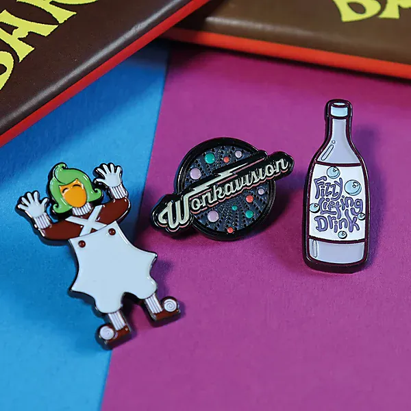 Willy Wonka and the Chocolate Factory Limited Edition Triple Pin Badge Set - Image 4
