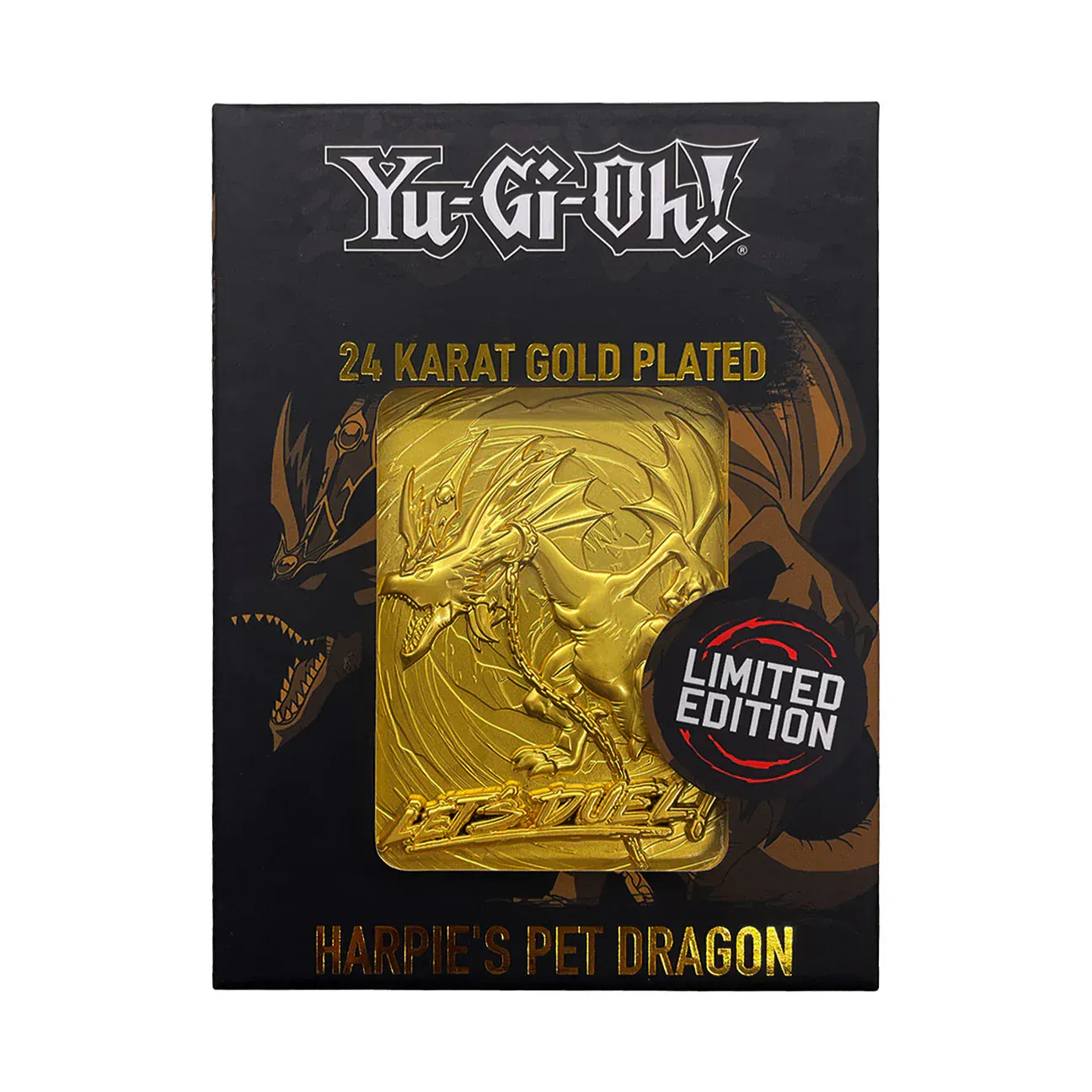 Yu-Gi-Oh! Harpie's Pet Dragon Limited Edition 24k Gold Plated Metal Card